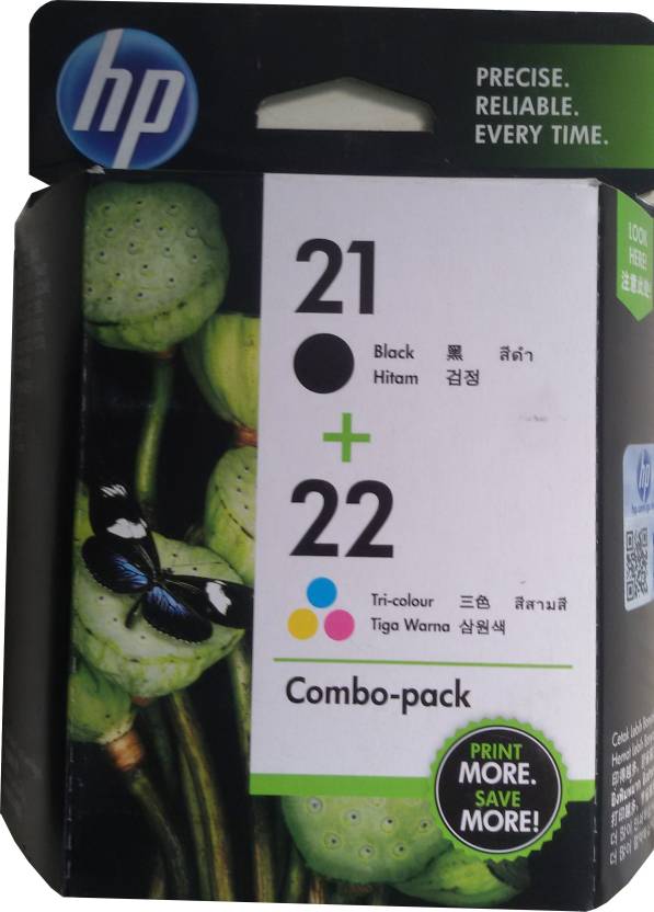 HP 21/22 Combo Pack Multicolor Ink Cartridge