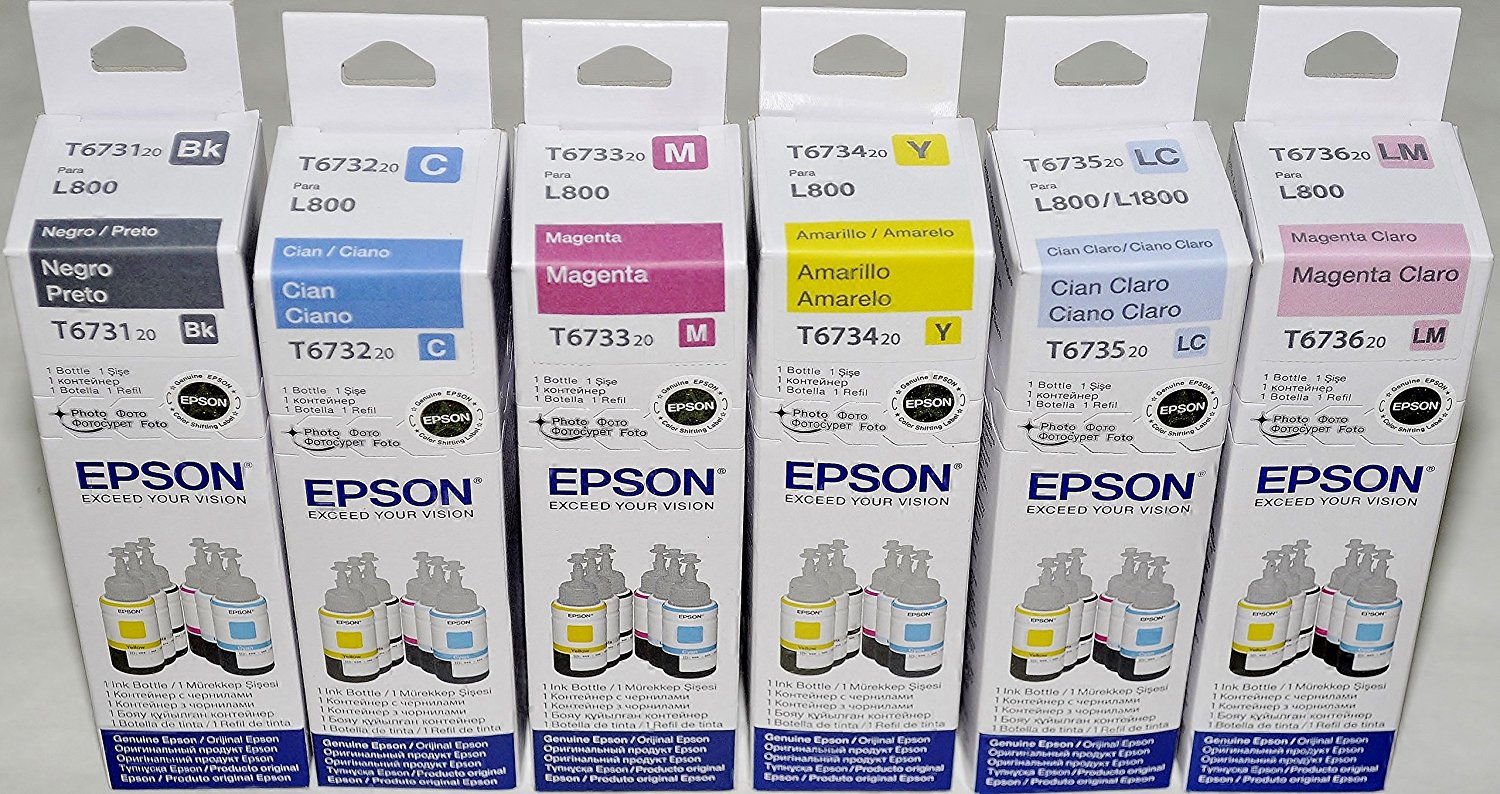 EPSON T673 6-Color Refill Ink Set For L800 / L1800