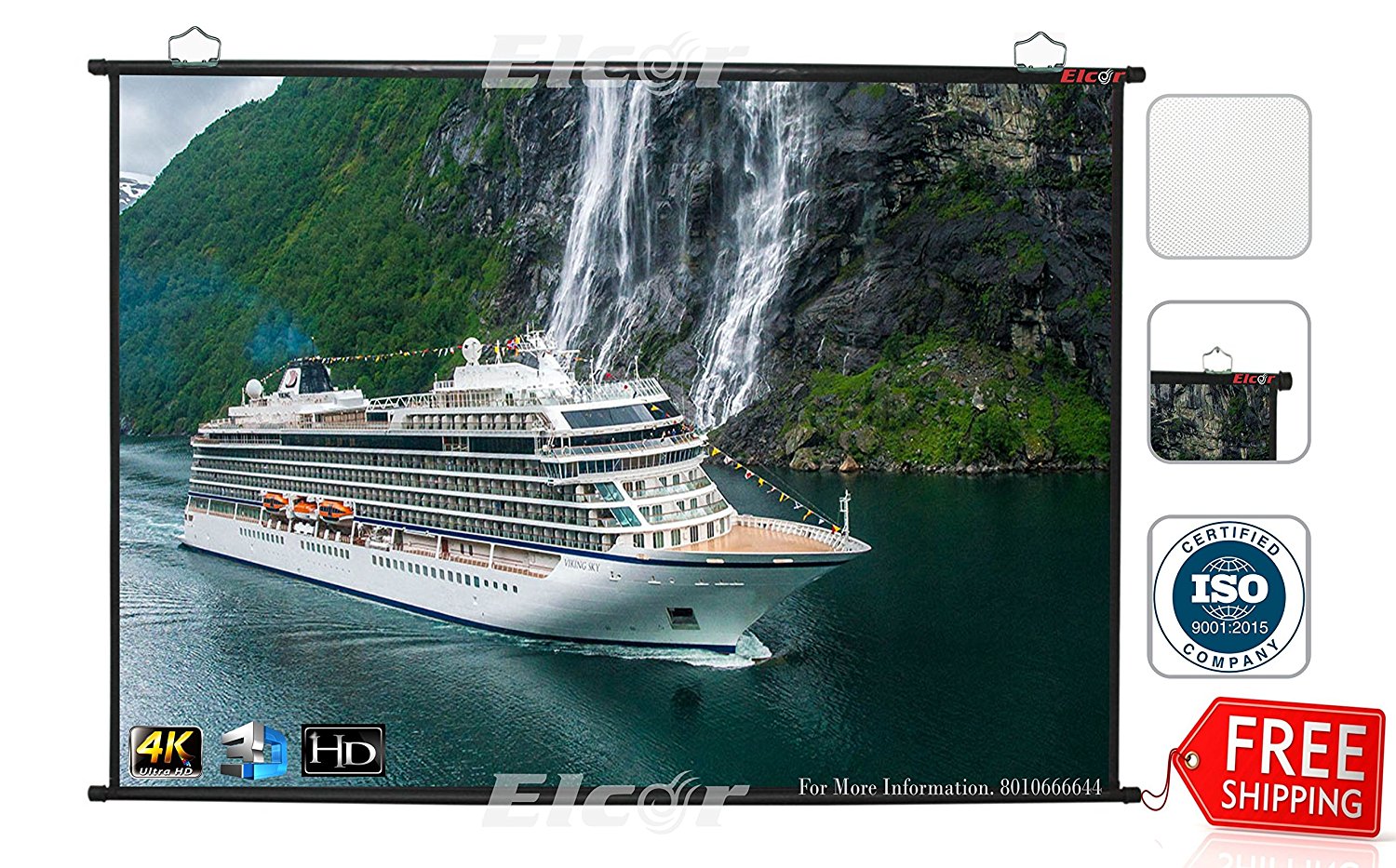 ELCOR Map type Projector screens