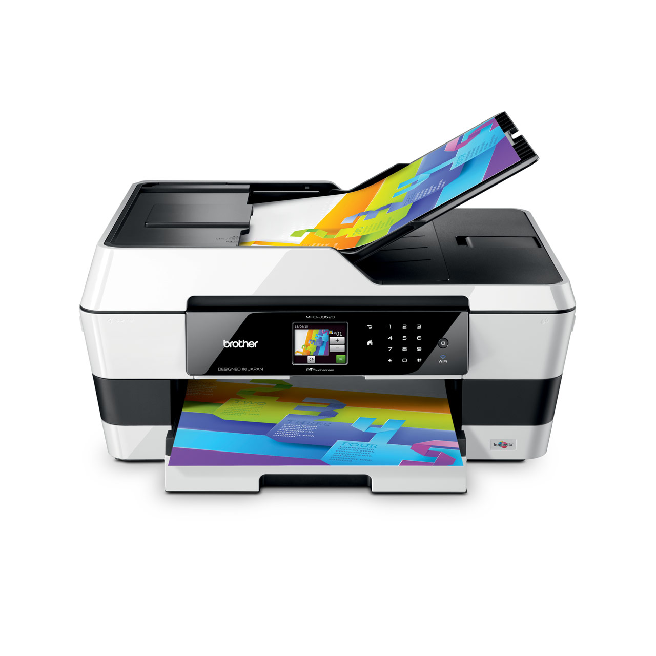 Brother MFC-J3520 Color WiFi Multifunction Ink Benefit Printer/ A3 print/ scan/direct photo print/double-sided print, wired/wireless networking/Fast print speeds up to 35
