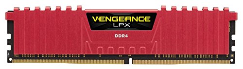 Corsair Vengeance LPX 4GB DDR4 2400Mhz (PC4-19200) Desktop Memory- CMK4GX4M1A2400C16R (Red)
