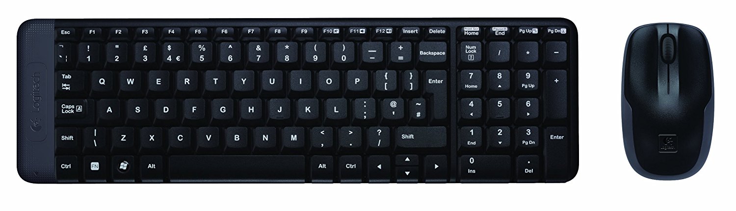 Logitech MK220 Wireless Keyboard and Mouse Combo (Black)