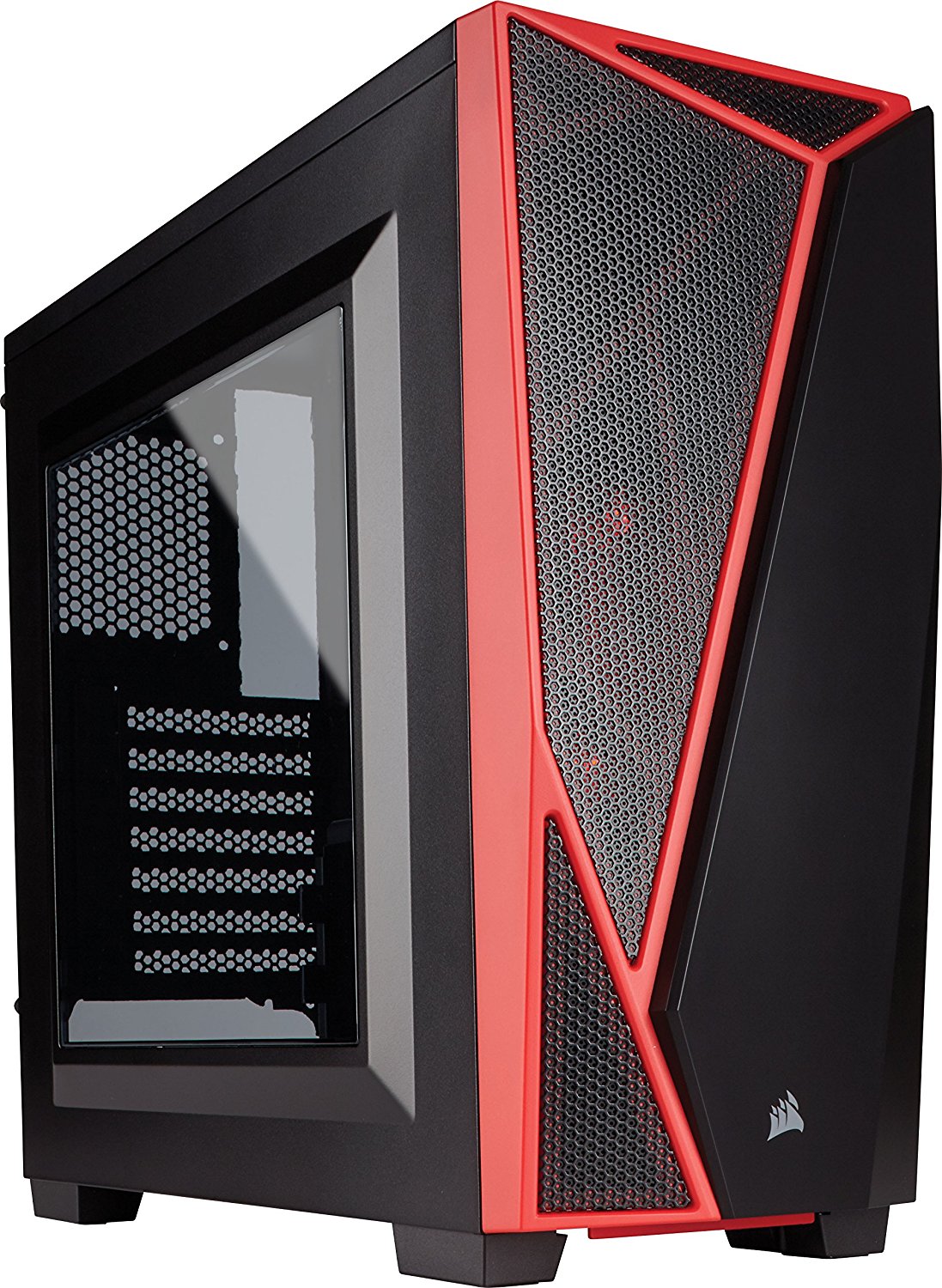 Corsair CC-9011107-WW Carbide Series SPEC-04 Steel Red LED Mid-Tower Gaming Case (Black)