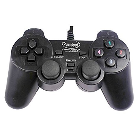 Quantum QHM 7468-2V Gamepad  (Black, For PC)