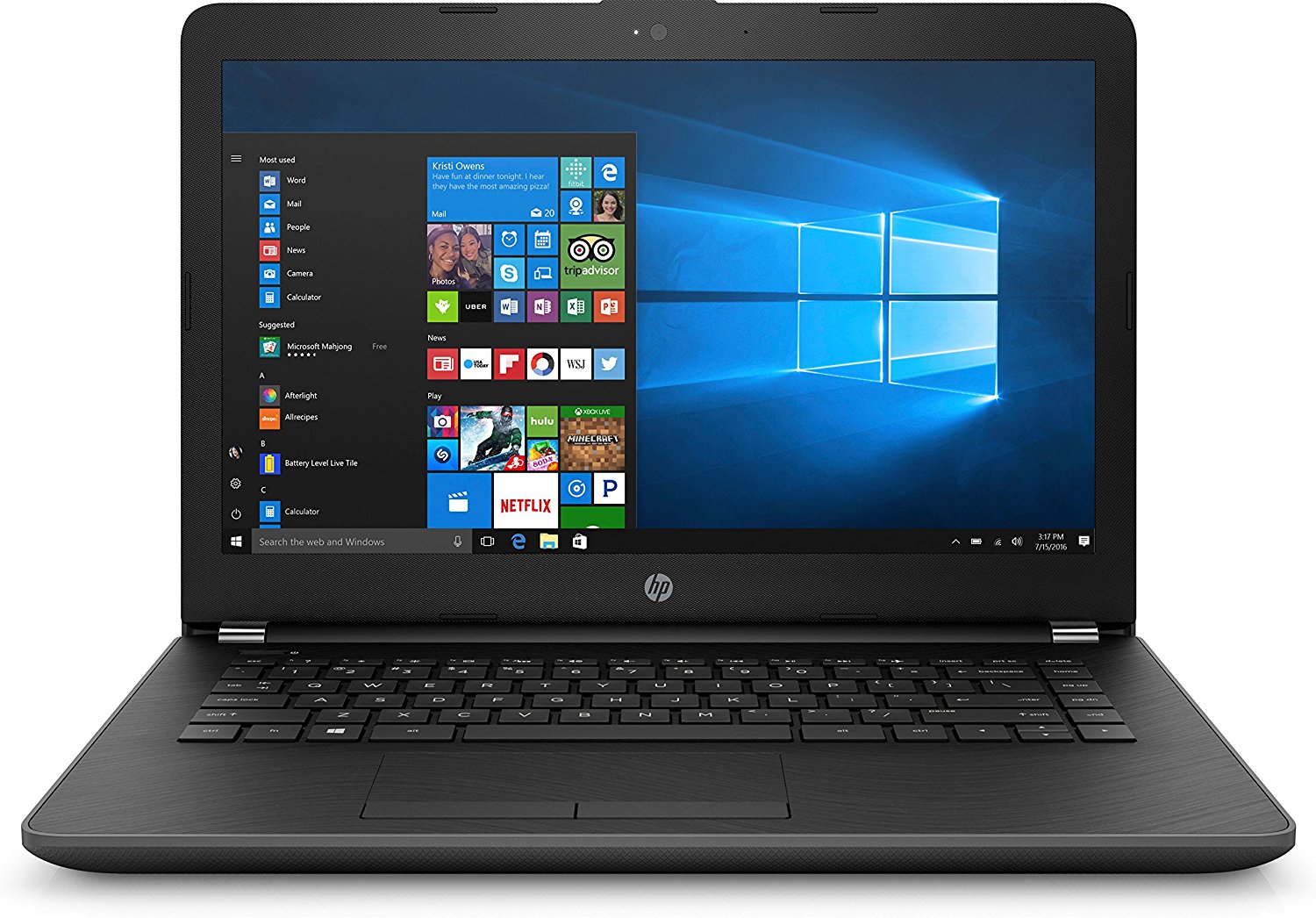 HP 15-BS542TU 2017 15.6-inch Laptop (6th Gen Intel Core i3-6006U/4GB/1TB/DOS/Integrated Graphics), Sparkling Black