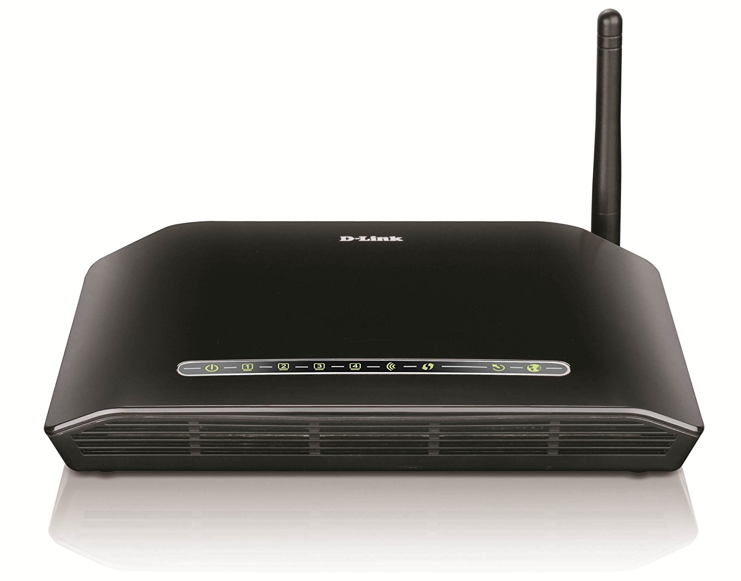 D-Link DSL-2730U Wireless-N 150 ADSL2+ 4-Port Router (Black)