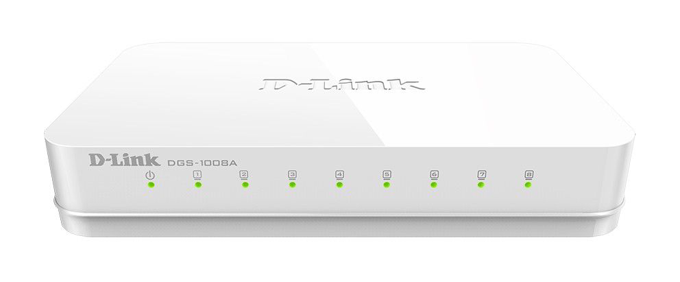 D-Link DGS-1008A 8-Port Gigabit Easy Desktop Switch (White)