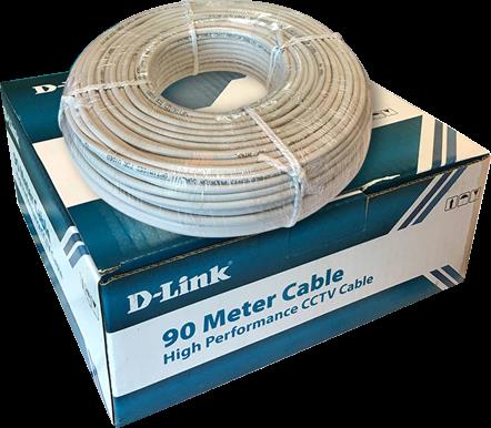 D-Link DCC-WHI-90 D-Link CCTV Wire - 100% Pure Copper Coaxial Cable 90 Mtr. (3+1) Wire Connector  (White, Pack of 1)