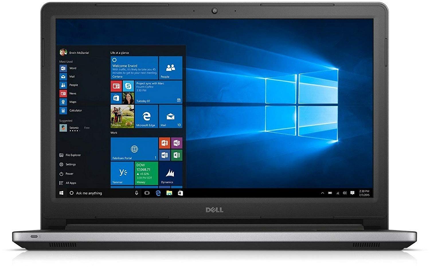 Dell Inspiron 5559 15.6-inch Laptop (Core i7-6500u/16GB/2TB/Windows 10), Silver