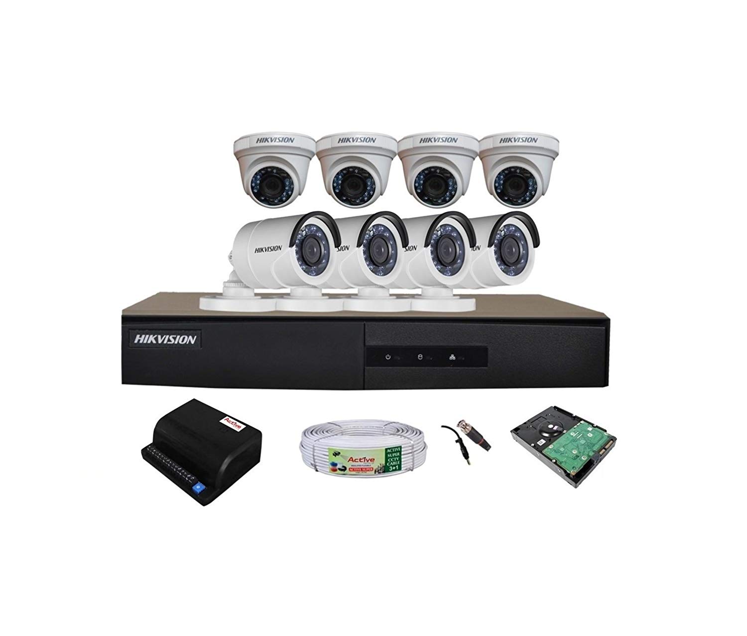 Hikvision  2 Mega Pixel HD CCTV 8 Camera Kit