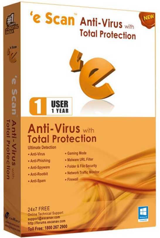 eScan Antivirus 1 PC 1 Year