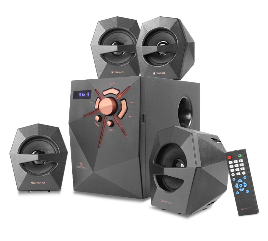 Zebronics 4.1 Multimedia Speaker Zeb-Crystal 4 BTRUF