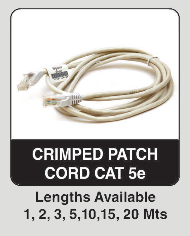 DYETON Crimped patch cord cat 5e/1Mts