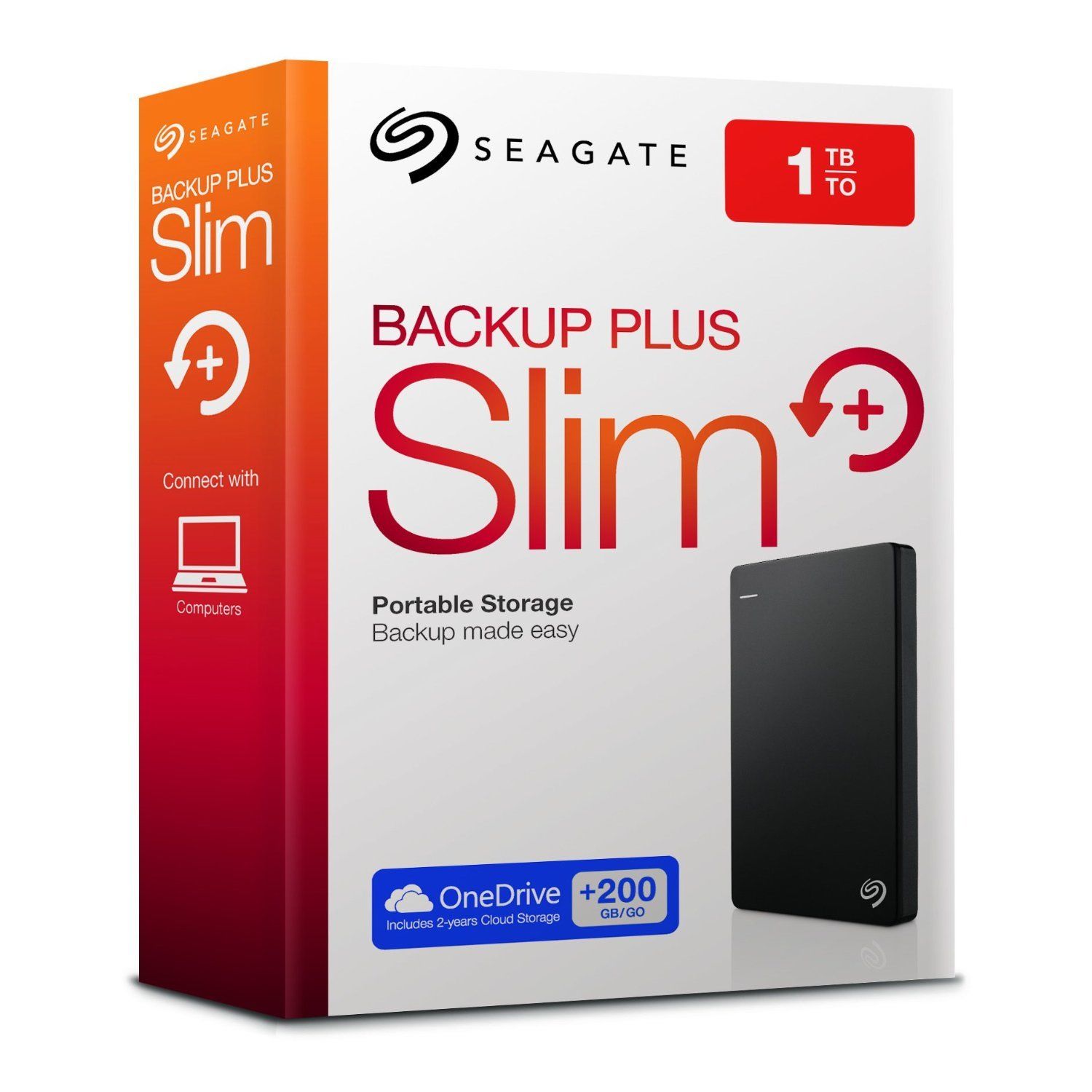 Seagate Backup Plus Slim 1TB Portable External Hard Drive
