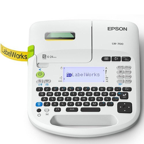 LW-700 Label Printer , upto 24mm ,backlit display, 14 fonts, ,builtin menmory 100 labels , upto four ine of text , USB PC connect