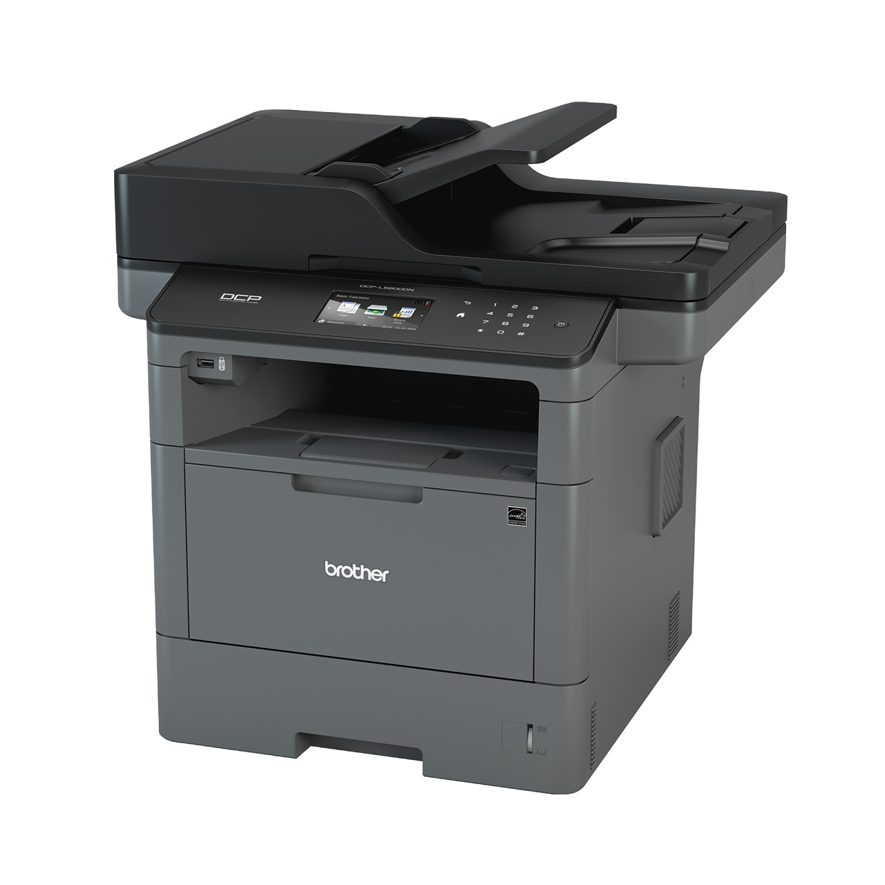 Brother Monocrom Laser Multi-Function Printer DCP-L5600DN Print, Scan, Copy, 40 PPM, 512 MB Memory, 70 Sheets ADF & Duplex, Wired Network, Legal size flatbed Scan