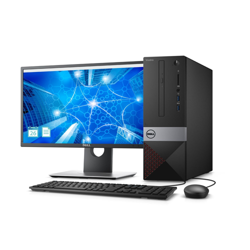 Dell Vostro 3470- Desktop  i3-9100 -9th Gen./4GB /1TB/No DVD/ 18.5" HDMI Monitor/Ubuntu/Keyboard & Mouse/WiFi/BT/3 Years Warranty
