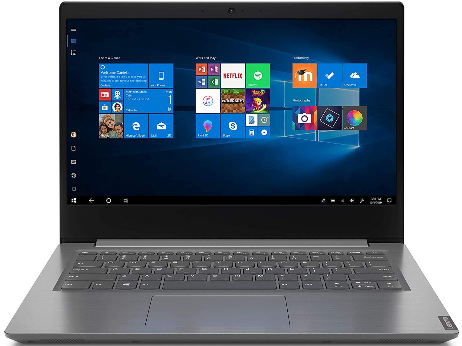 Lenovo V14 Intel Core i3 10th Gen 14-inch Laptop (4GB RAM/ 1TB HDD/ Windows 10 Home/ Grey/ 1.6 kg) 1 Year Warranty With Bag